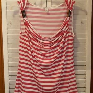 KENNETH  COLE stretch striped  top